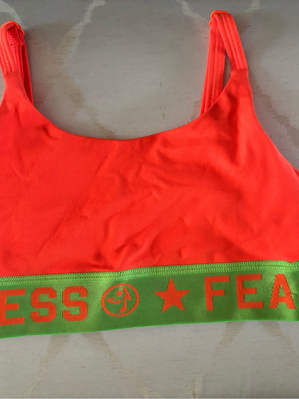 Zumba Fitness Neon Orange & Lime Sports Bra